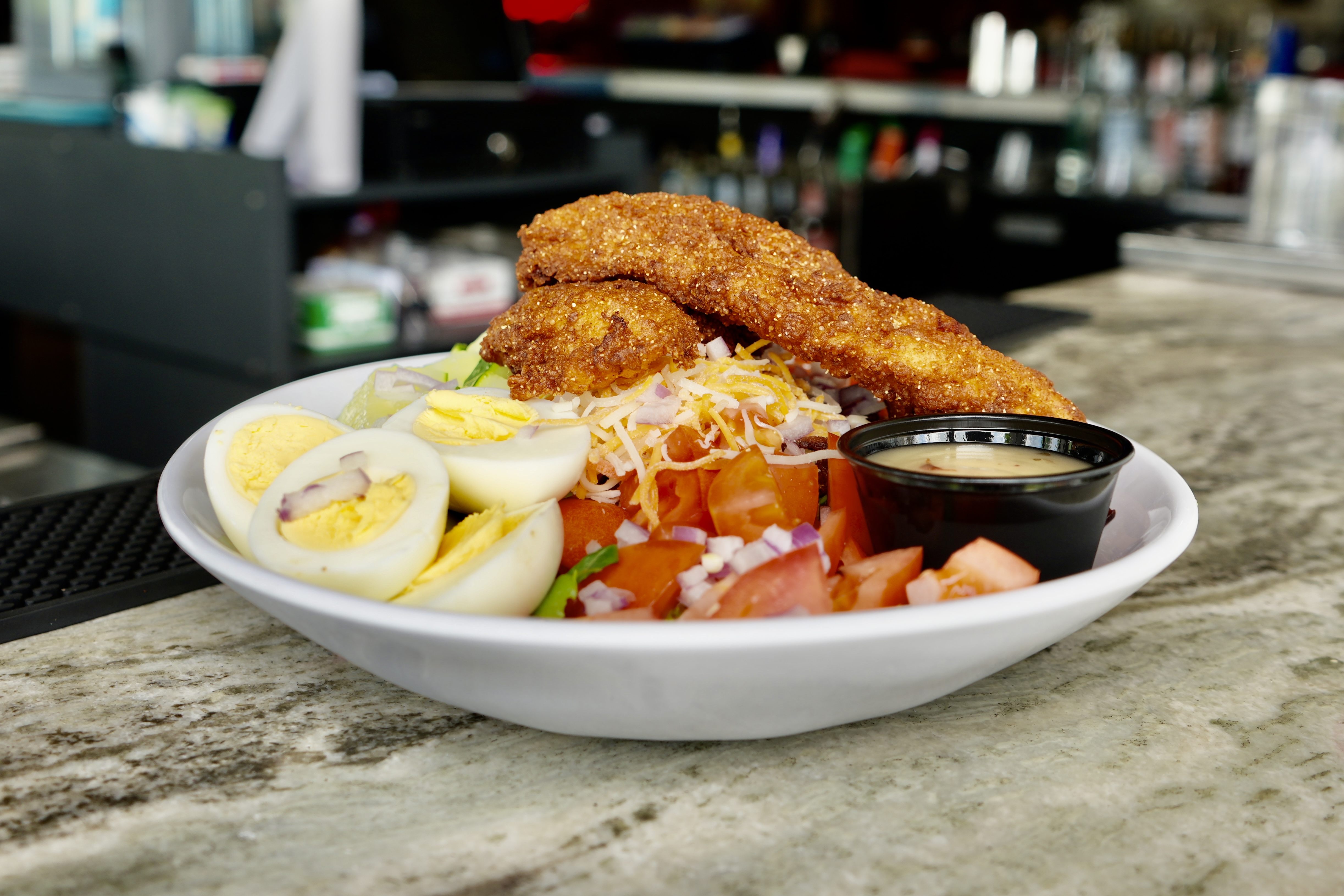 Fried chicken cobb salad