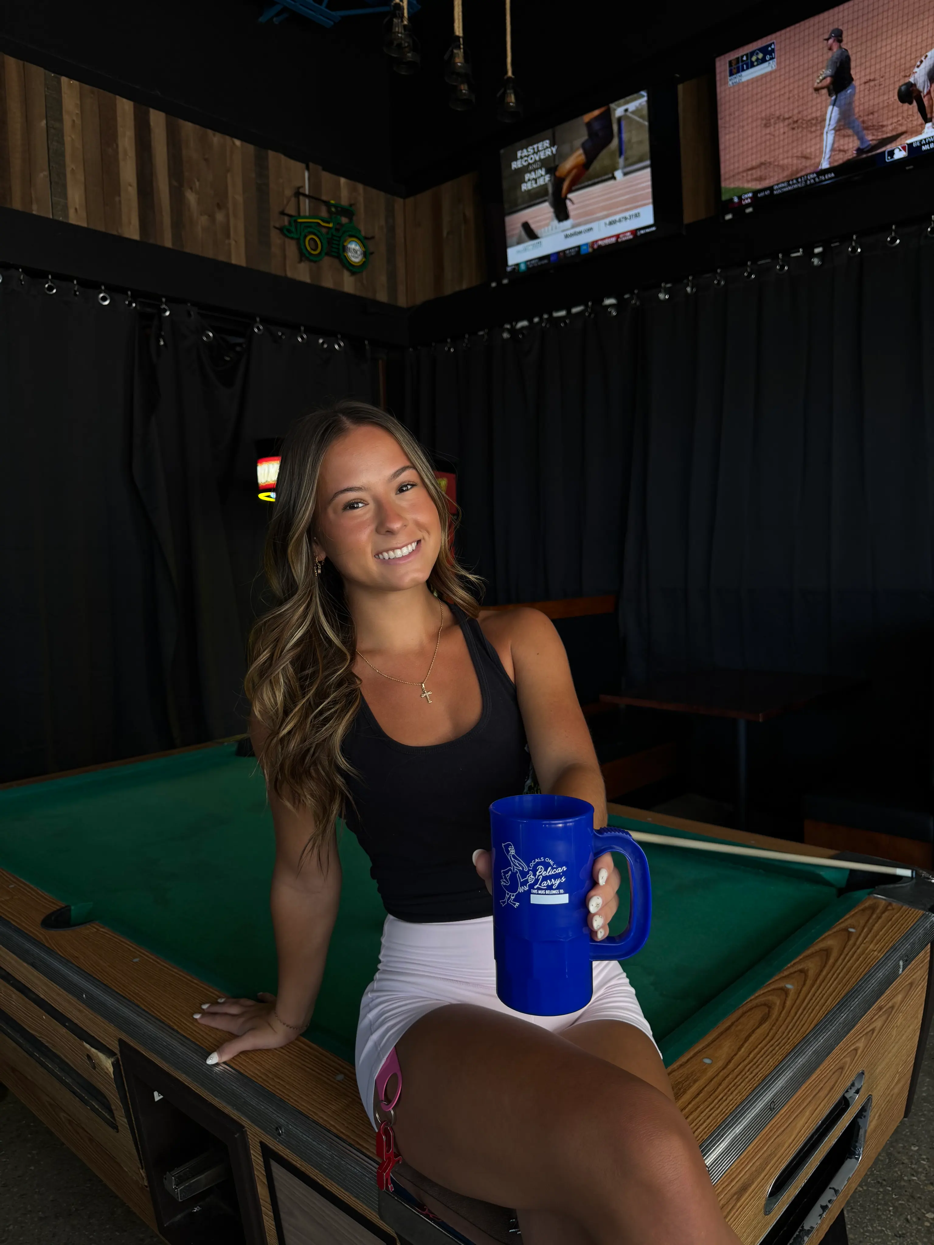 Pool tables and big-screen TVs in the game room