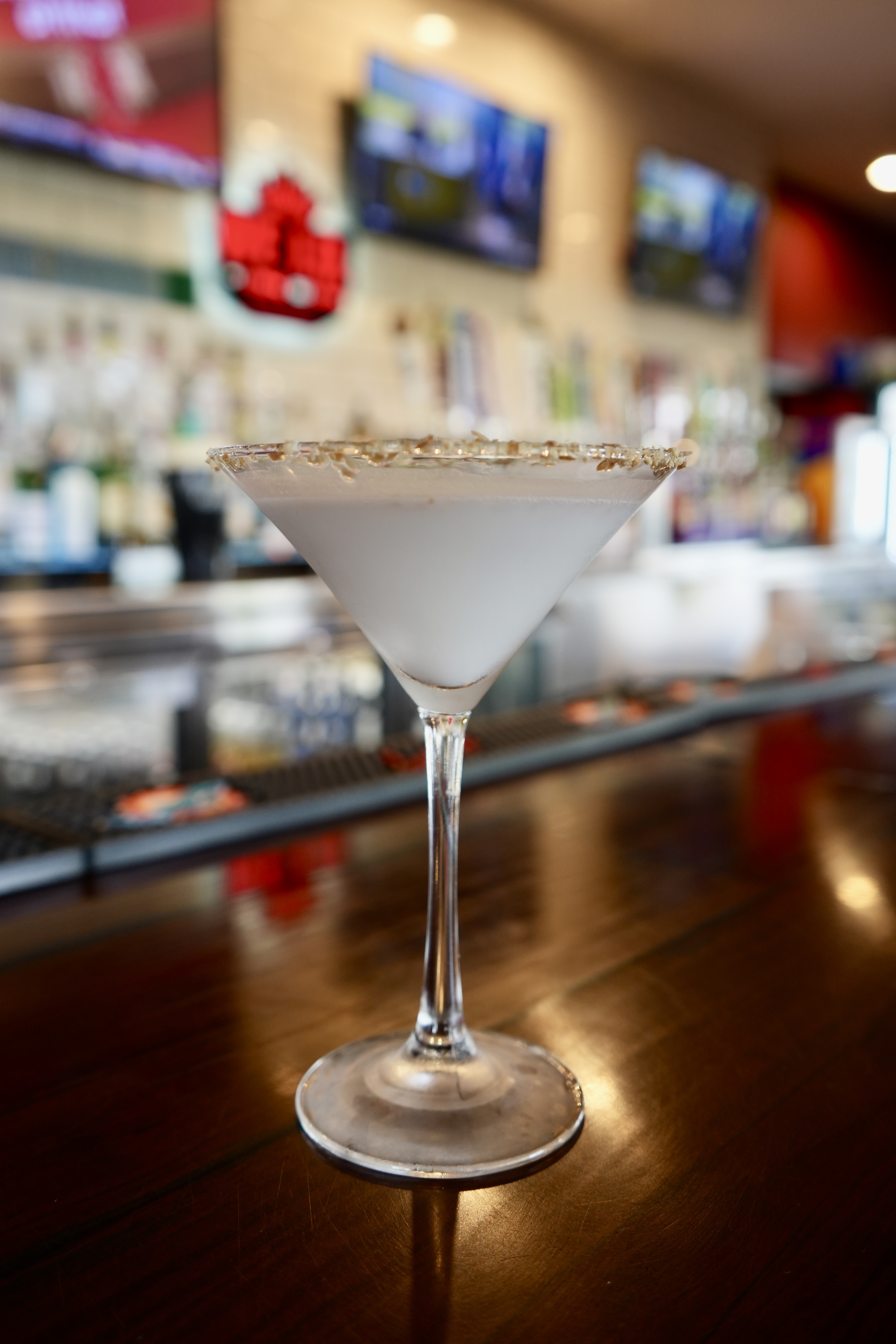Coconut martini at the bar